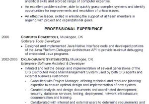 Sample Resume for software Engineer with Experience In Java Resume Sample for A Senior software Engineer Susan