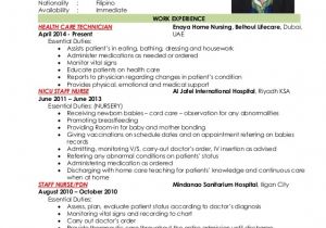 Sample Resume for Staff Nurse Position Nursing Resume New