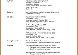 Sample Resume for Students with No Experience 7 Cv Samples for Students with No Experience