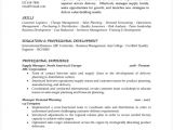 Sample Resume for Supply Chain Management Supply Chain Manager Resume