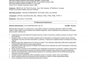 Sample Resume for System Administrator Fresher 13 New Resume format for Linux System Administrator