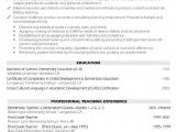 Sample Resume for Teachers Elementary Teacher Resume