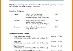 Sample Resume for tourism Students Sample Resume for Ojt Students Best Resume Collection