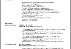Sample Resume for Trainer Position Free Professional Corporate Trainer Resume Template