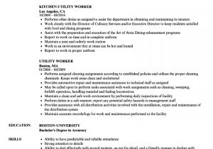Sample Resume for Utility Worker Utility Worker Resume Samples Velvet Jobs