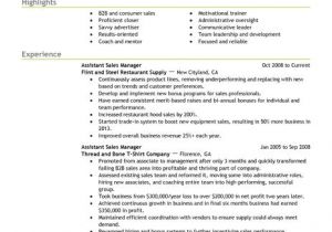 Sample Resume for Zonal Sales Manager Best Sales assistant Managers Resume Example Livecareer