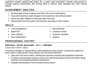 Sample Resume for Zonal Sales Manager Regional Sales Manager Resume Example Nutrition Fitness