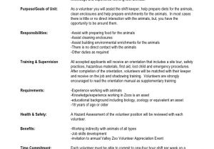 Sample Resume for Zookeeper New Example Of Zookeeper Resume Example