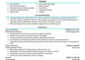 Sample Resume for Zs associates Sales associate Resume Sample Sales associate Customer