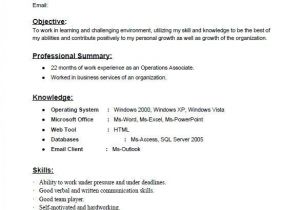 Sample Resume format for Zoology Freshers Gallery 1 Resume format for Backend Jobs Sample Resume