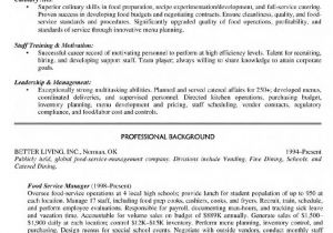 Sample Resume Objectives for Food Service Food Service Manager Resume Printable Planner Template