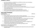 Sample Resume Objectives for forklift Operator Resume Of forklift Operator Resume Ideas