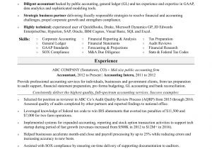 Sample Resume Of A Cpa Accounting Resume Sample Monster Com