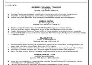 Sample Resume Of A Financial Analyst Senior Financial Analyst Resume