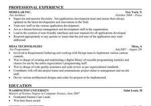 Sample Resume Of An Architect Net Architect Resume Sample Resumecompanion Com