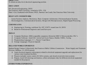 Sample Resume Of An Electrical Engineer 8 Sample Engineering Resumes Sample Templates