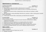 Sample Resume Of An Electrical Engineer Rvwrite Blog