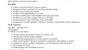 Sample Resume Of Civil Engineering Fresher Best Resume for Civil Engineer Fresher Resume Ideas