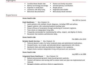 Sample Resume Of Health Care Aide Best Home Health Aide Resume Example Livecareer