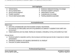 Sample Resume Of Health Care Aide Home Health Care Resume Best Resume Gallery