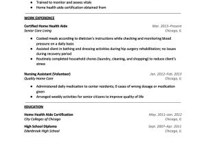 Sample Resume Of Health Care Aide Nurses Aide Resume Sample Krida Info