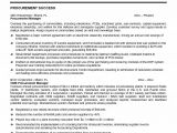 Sample Resume Of Purchase Manager Procurement Manager Resume