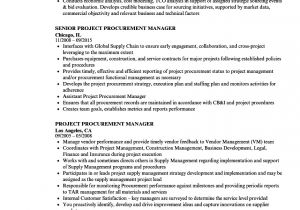 Sample Resume Of Purchase Manager Project Procurement Manager Resume Samples Velvet Jobs