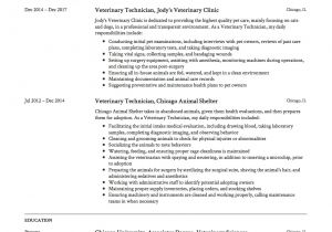 Sample Resume Vet Tech Guide Veterinary Technician Resume 12 Samples Pdf