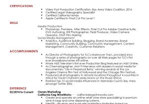 Sample Resume Videographer Professional Videographer Templates to Showcase Your