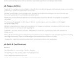 Sample Resume with Job Description Job Description Samples Examples Livecareer