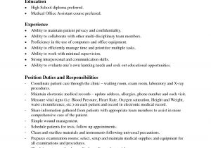 Sample Resume with Job Description Medical Administrative assistant Jobs 2016