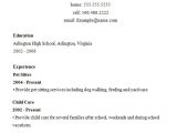Sample Resume with No Work Experience Free 9 High School Resume Templates In Free Samples