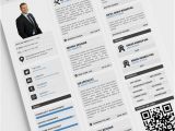 Sample Resume with Qr Code Professional Resume Template Psd Pdf