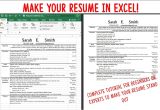 Sample Resume Xls format Make A Resume Cv Using Excel Fast attractive and Easy