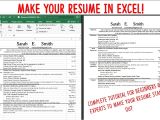 Sample Resume Xls format Make A Resume Cv Using Excel Fast attractive and Easy