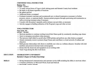 Sample Resume Yoga Teacher Yoga Instructor Resume Samples Velvet Jobs