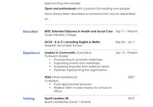 Sample Resume Young Person Youth Into Jobs Week 5 7 Cv Building From Scratch