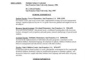 Sample Resumes for Experienced Teachers Examples Of Experienced Elementary Teacher Teacher Resume