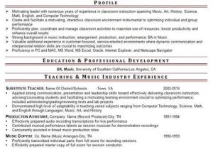 Sample Resumes for Experienced Teachers Experienced Teacher Resume Samples