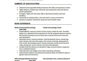Sample Resumes for Medical assistants 5 Medical assistant Resume Templates Doc Pdf Free