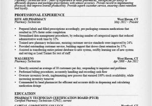 Sample Resumes for Pharmacy Technicians Pharmacy Technician Resume Sample Writing Guide