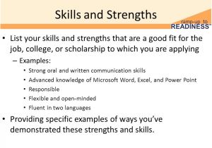 Sample Skills and Strengths In Resume Building A Resume Resume Sections 10th Grade Advisory