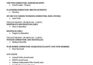 Samples Of Acting Resumes Acting Resume Sample Writing Tips Resume Companion
