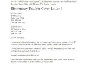 Samples Of Cover Letters for Teachers Teacher Cover Letter Example 9 Free Word Pdf Documents