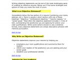 Samples Of Objective Statements for Resumes Resume Objective Statement