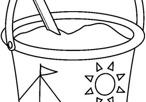 Sand Bucket Template Printable Pail and Shovel Coloring Coloring Pages