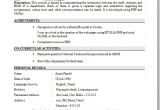 Sap Abap Fresher Resume Sample Sample Sap Abap Fresher Cv format