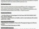 Sap Bi Resume Sample for Fresher Sap Fico Professional Resume
