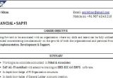 Sap Fico Fresher Resume Sample Sap Fico Resume format