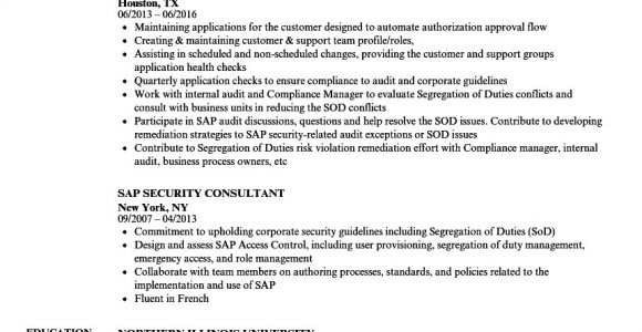 Sap Security Consultant Resume Samples Sap Security Consultant Resume Samples Velvet Jobs